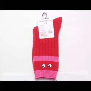 UNIQLO ANYA HINDMARCH Heattech red sock Japan 25-27cm woman feet toe winter warm